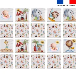Patron imprimé pour jeu memory motif animaux d'été