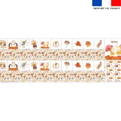Patron imprimé pour jeu memory motif animaux d'automne