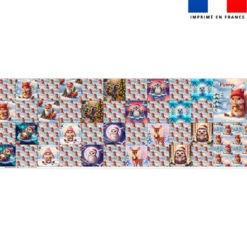 Patron imprimé pour jeu memory motif animaux de noël
