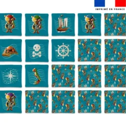 Patron imprimé pour jeu memory motif lion pirate - Création Stillistic
