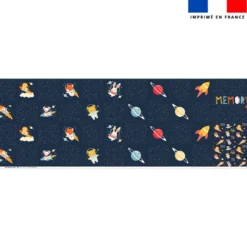 Patron imprimé pour jeu memory motif animaux dans l'espace