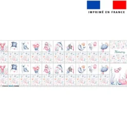 Patron imprimé pour jeu memory motif animaux aquatiques