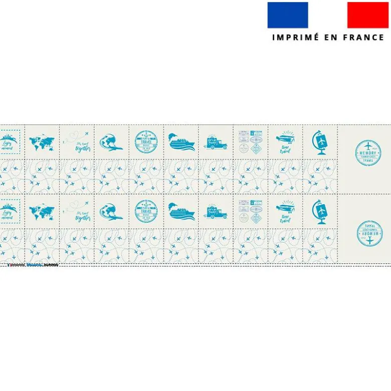 Patron imprimé pour jeu memory motif voyage