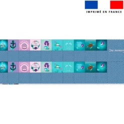 Patron imprimé pour jeu memory motif sirène