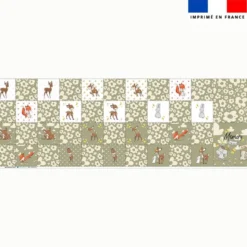 Patron imprimé pour jeu memory motif animaux de la clairière