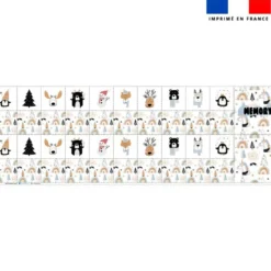 Patron imprimé pour jeu memory motif animaux hiver