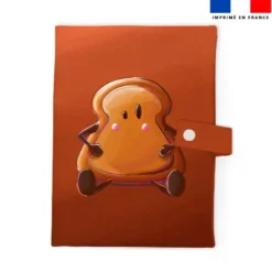 Patron imprimé pour protège carnet de santé motif amis ptit déj Tartine - Création Stillistic