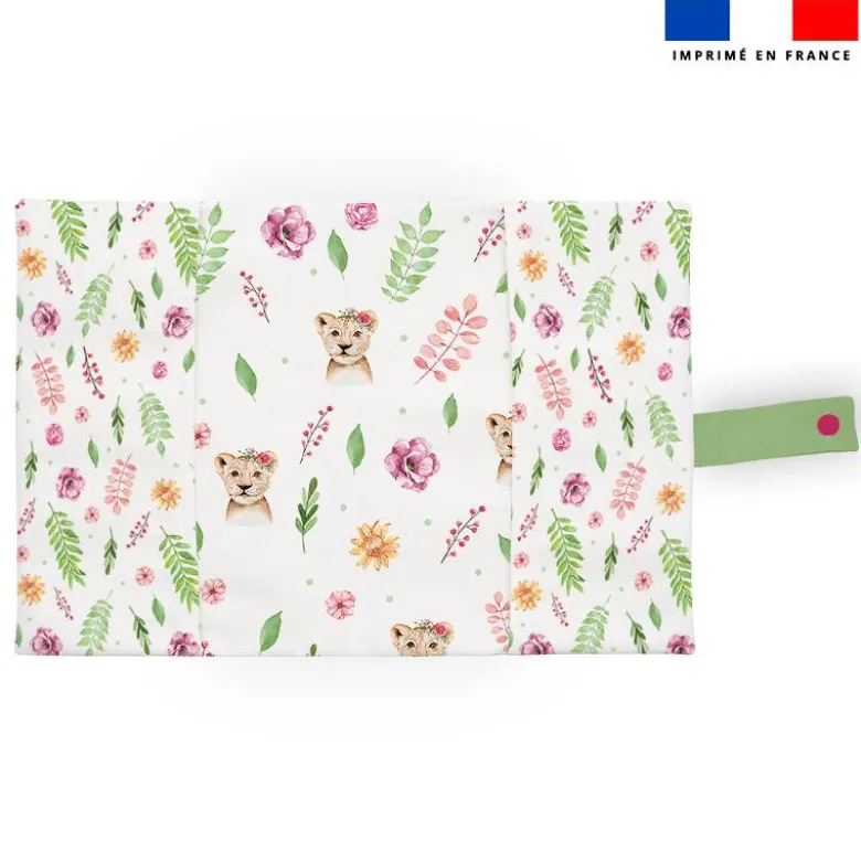 Patron imprimé pour protège carnet de santé motif animaux aquarelle