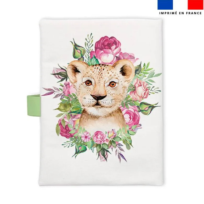 Patron imprimé pour protège carnet de santé motif animaux aquarelle