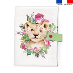 Patron imprimé pour protège carnet de santé motif animaux aquarelle