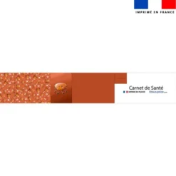 Patron imprimé pour protège carnet de santé motif amis ptit déj Pain au chocolat - Création Stillistic
