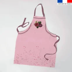 Patron imprimé pour tablier motif figue rose