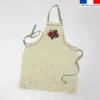 Patron imprimé pour tablier motif figue vert