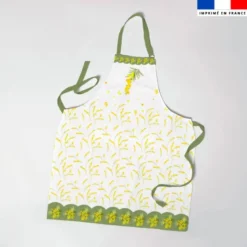 Patron imprimé pour tablier motif mimosa