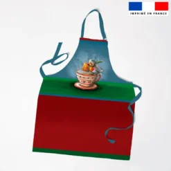 Patron imprimé pour tablier rouge gorge Noel - Création Stillistic