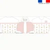 Patron imprimé sur tissu éponge pour poncho de bain motif mouton des rêves