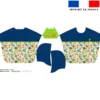 Patron imprimé sur tissu éponge pour poncho de bain motif animaux jungle color