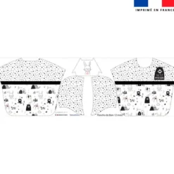 Patron imprimé sur tissu éponge pour poncho de bain motif animaux de la nuit