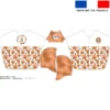 Patron imprimé sur tissu éponge pour poncho de bain motif loutre aquarelle