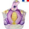 Patron imprimé sur tissu éponge pour poncho de bain motif dragon