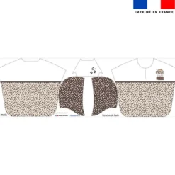Patron imprimé sur tissu éponge pour poncho de bain motif léopard