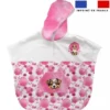 Patron imprimé sur tissu éponge pour poncho de bain motif chien aquarelle