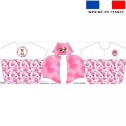 Patron imprimé sur tissu éponge pour poncho de bain motif chien aquarelle