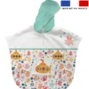 Patron imprimé sur tissu éponge pour poncho de bain motif animaux de l'océan