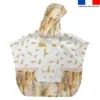 Patron imprimé sur tissu éponge pour poncho de bain motif licorne gold