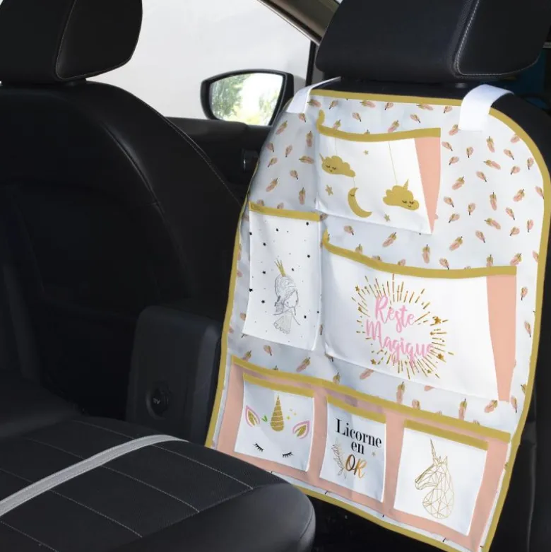 Patron pour organisateur de voiture motif licorne + Coupon pochette Offert