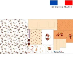 Patron pour organisateur de voiture motif panda roux + Coupon pochette Offert