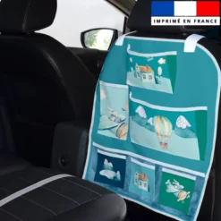 Patron pour organisateur de voiture motif montgolfière aquarelle + Coupon pochette Offert