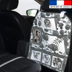 Patron pour organisateur de voiture motif zèbre aquarelle + Coupon pochette Offert