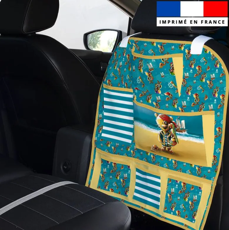 Patron pour organisateur de voiture motif lion pirate + Coupon pochette Offert - Création Stillistic