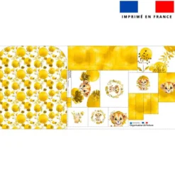 Patron pour organisateur de voiture motif lionceau aquarelle + Coupon pochette Offert