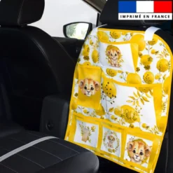 Patron pour organisateur de voiture motif lionceau aquarelle + Coupon pochette Offert