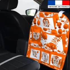 Patron pour organisateur de voiture motif tigre aquarelle + Coupon pochette Offert