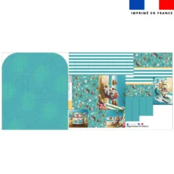 Patron pour organisateur de voiture motif hippo en vacances + Coupon pochette Offert - Création Stillistic