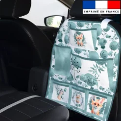 Patron pour organisateur de voiture motif renard aquarelle + Coupon pochette Offert