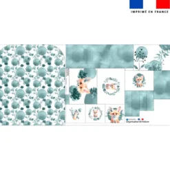 Patron pour organisateur de voiture motif renard aquarelle + Coupon pochette Offert