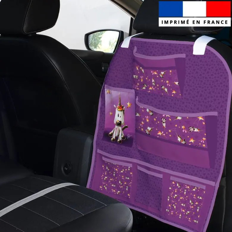 Patron pour organisateur de voiture motif licorne + Coupon pochette Offert - Création Stillistic