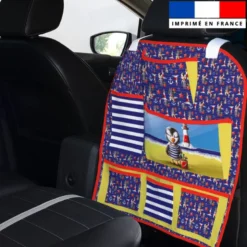 Patron pour organisateur de voiture motif macareux + Coupon pochette Offert - Création Stillistic