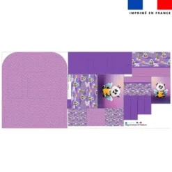 Patron pour organisateur de voiture motif panda ange + Coupon pochette Offert - Création Stillistic