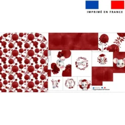 Patron pour organisateur de voiture motif souris aquarelle + Coupon pochette Offert