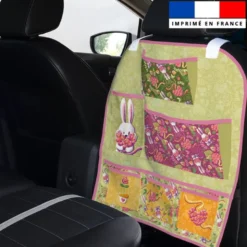 Patron pour organisateur de voiture motif lapin printanier + Coupon pochette Offert - Création Stillistic