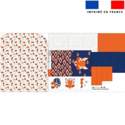 Patron pour organisateur de voiture motif renard géométrique + Coupon pochette Offert