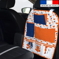 Patron pour organisateur de voiture motif renard géométrique + Coupon pochette Offert