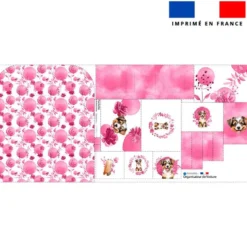 Patron pour organisateur de voiture motif chien aquarelle + Coupon pochette Offert