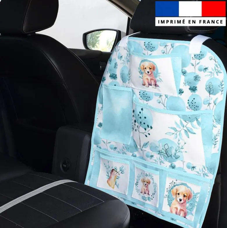 Patron pour organisateur de voiture motif labrador aquarelle + Coupon pochette Offert