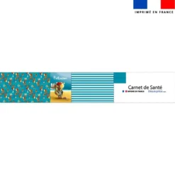 Patron protège carnet de santé personnalisé - Lion pirate - Création Stillistic